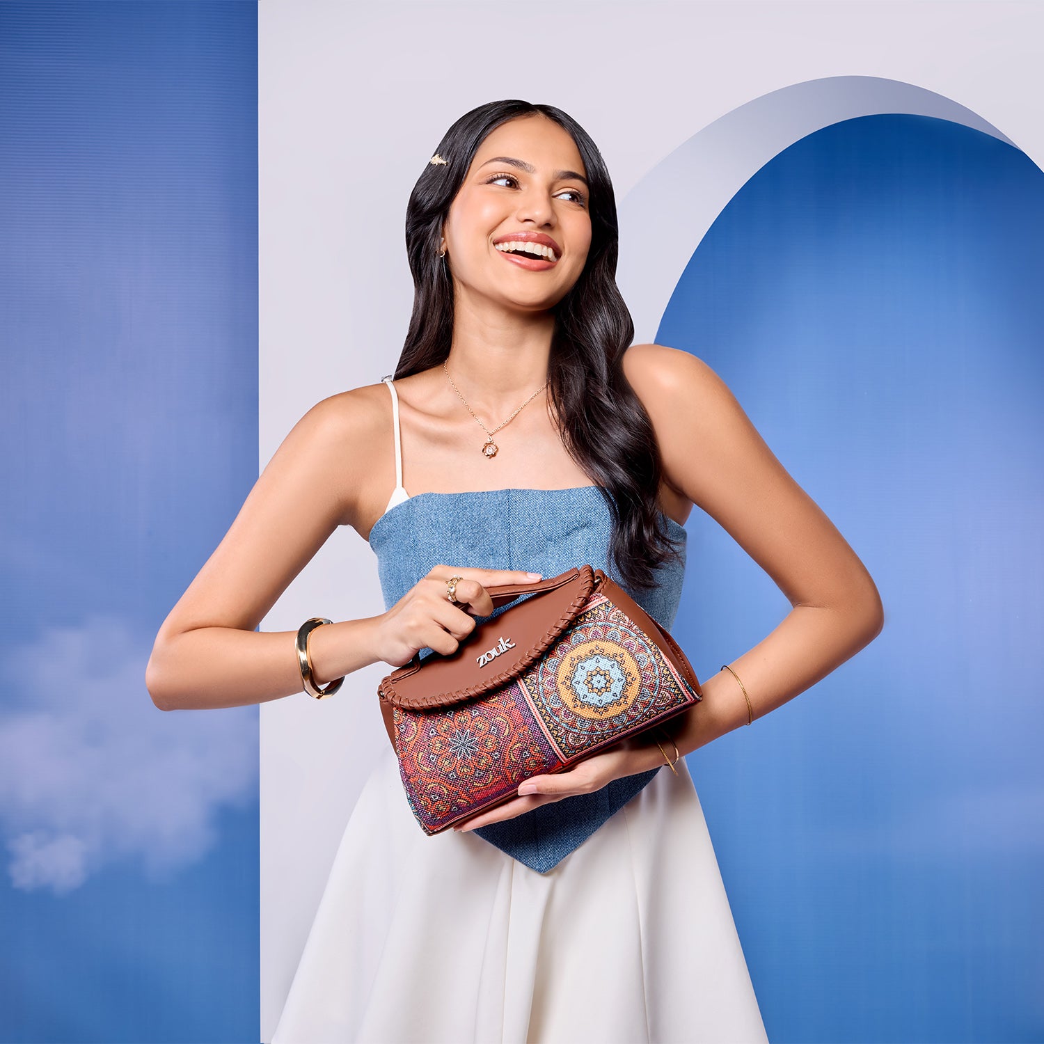 Saisha Sling Bag - Multicolor Mandala Print