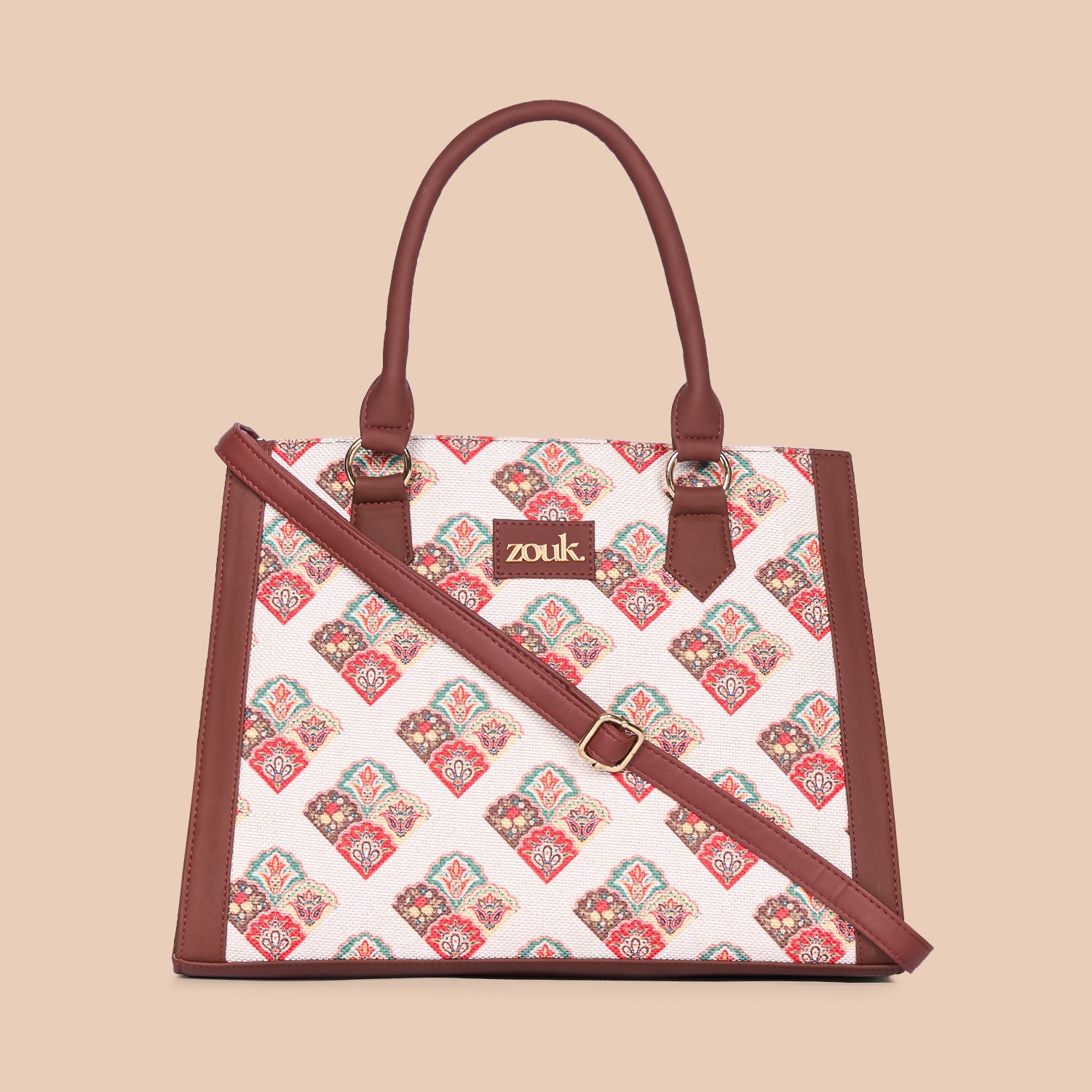 Seashell Motif White Classic Handbag