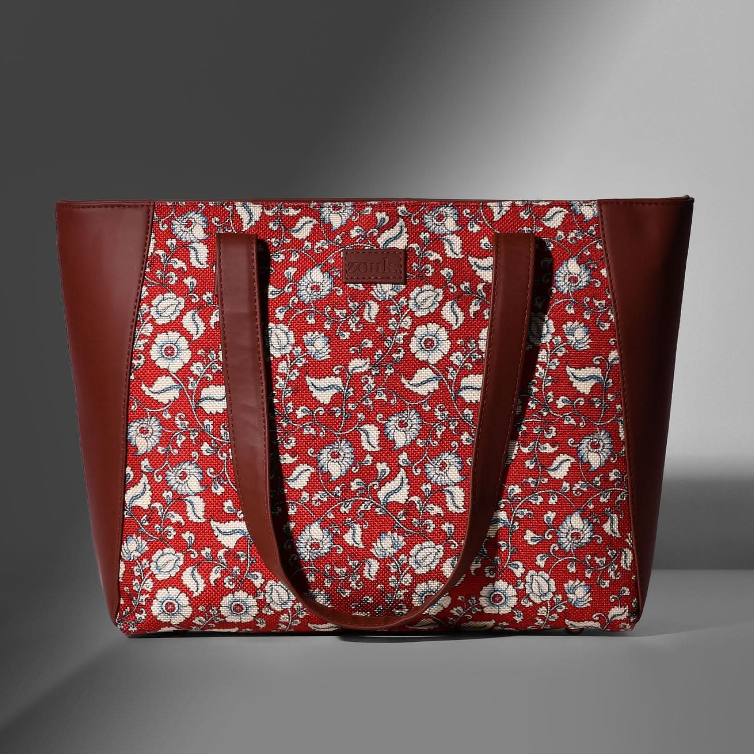 Chittoor Red Kalamkari Side Tote Bag