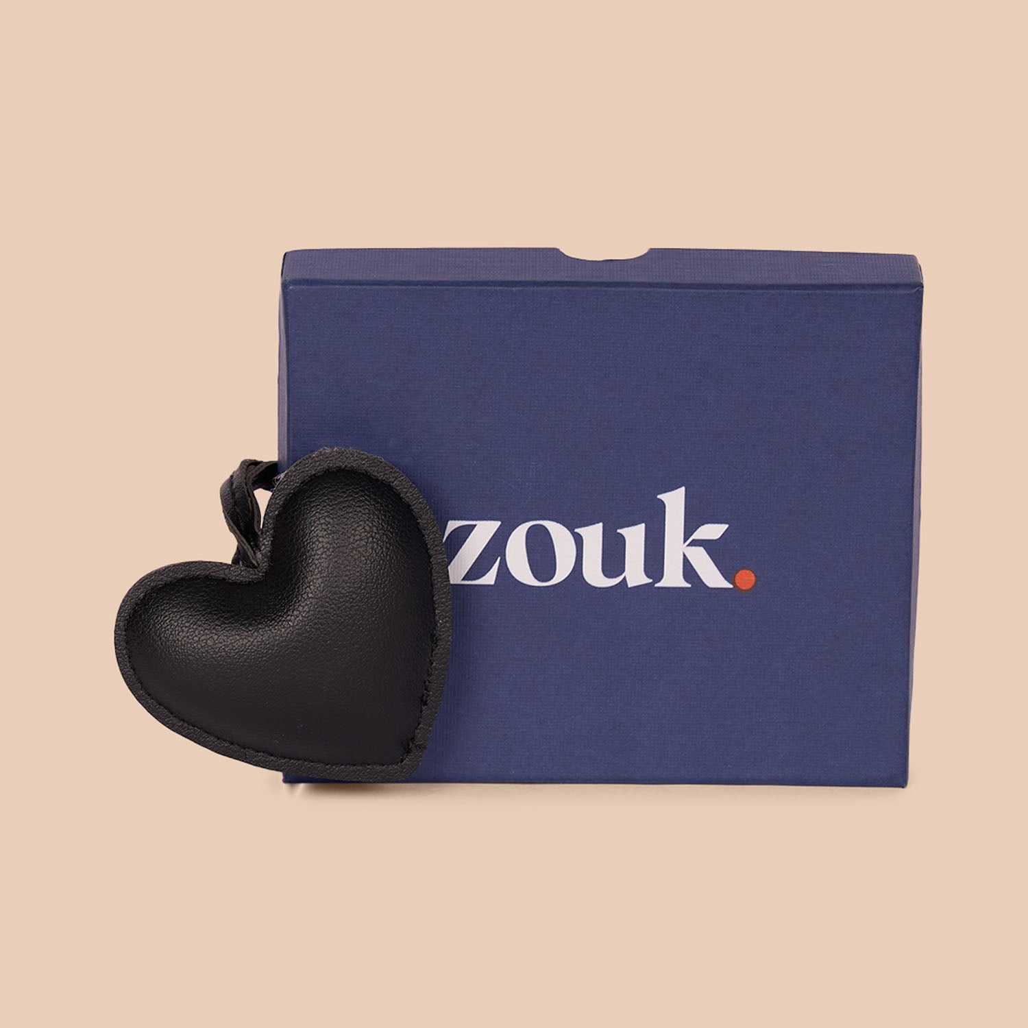 Small Heart Bag Charm - Black