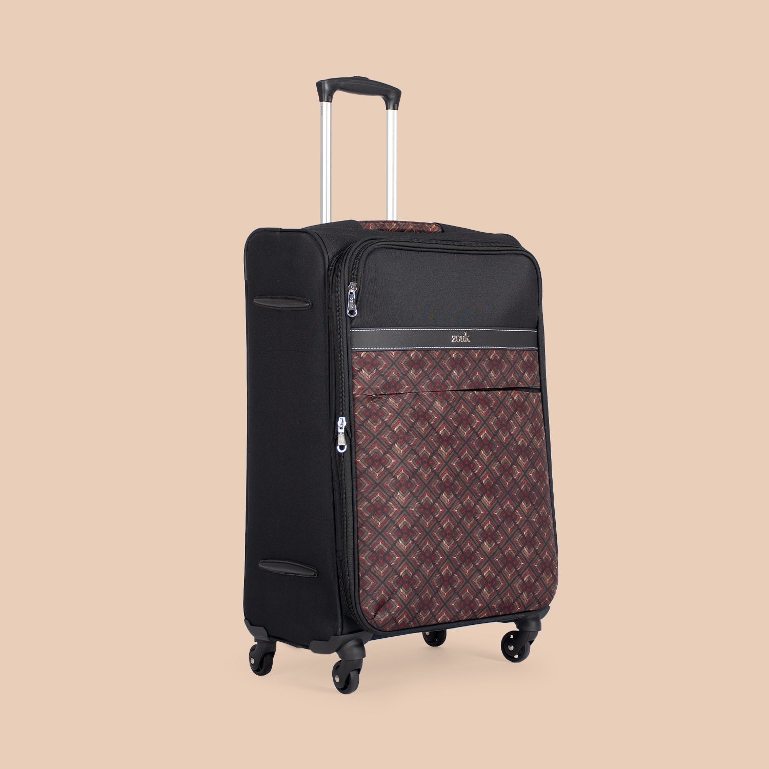 ZIP-Amritsar Phulkari Avasa Trolley Bag (Black)