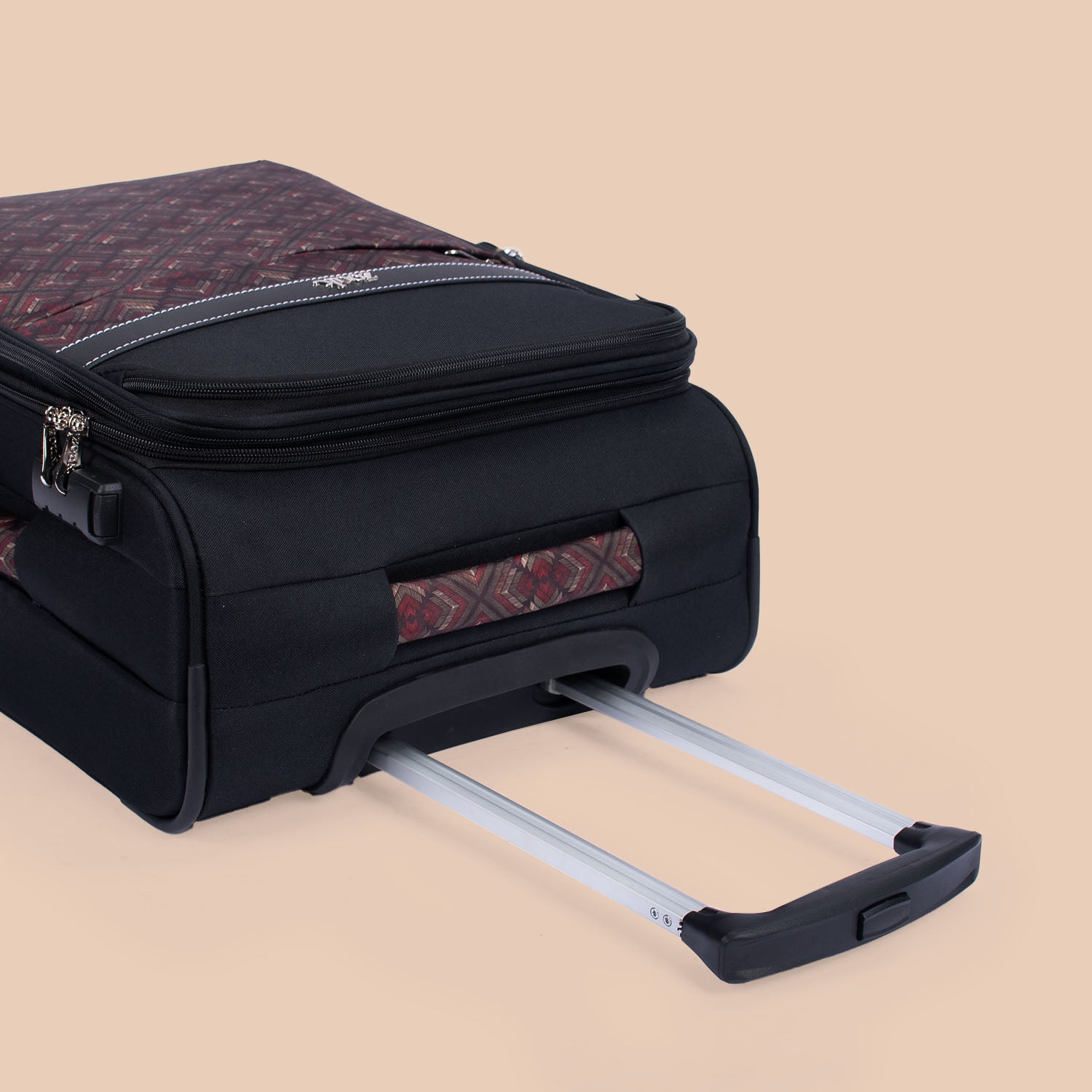 Amritsar Phulkari Avasa Trolley Bag (Black)