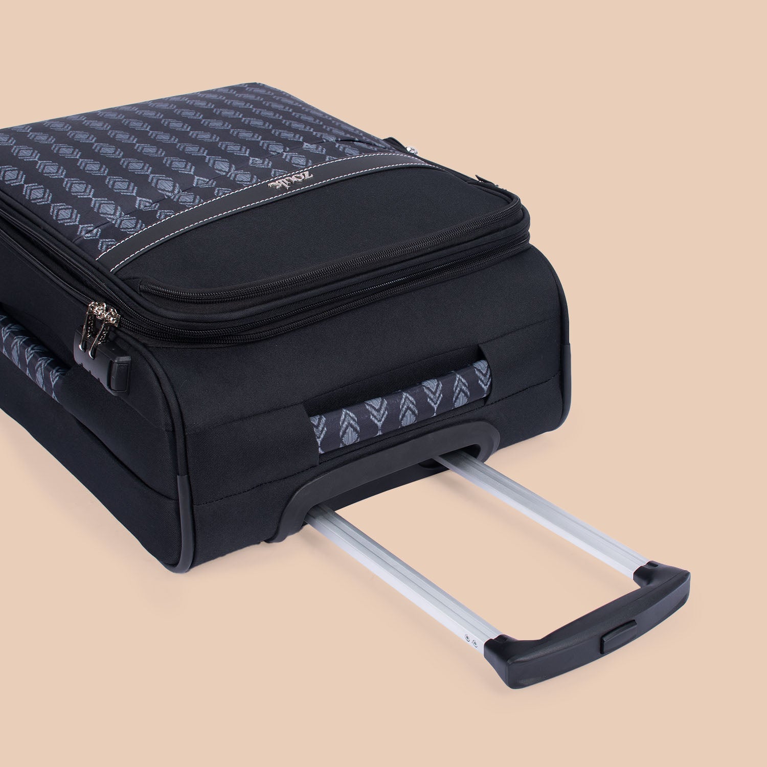 ZIP-Hyderabad Ikat Avasa Trolley Bag (Black)