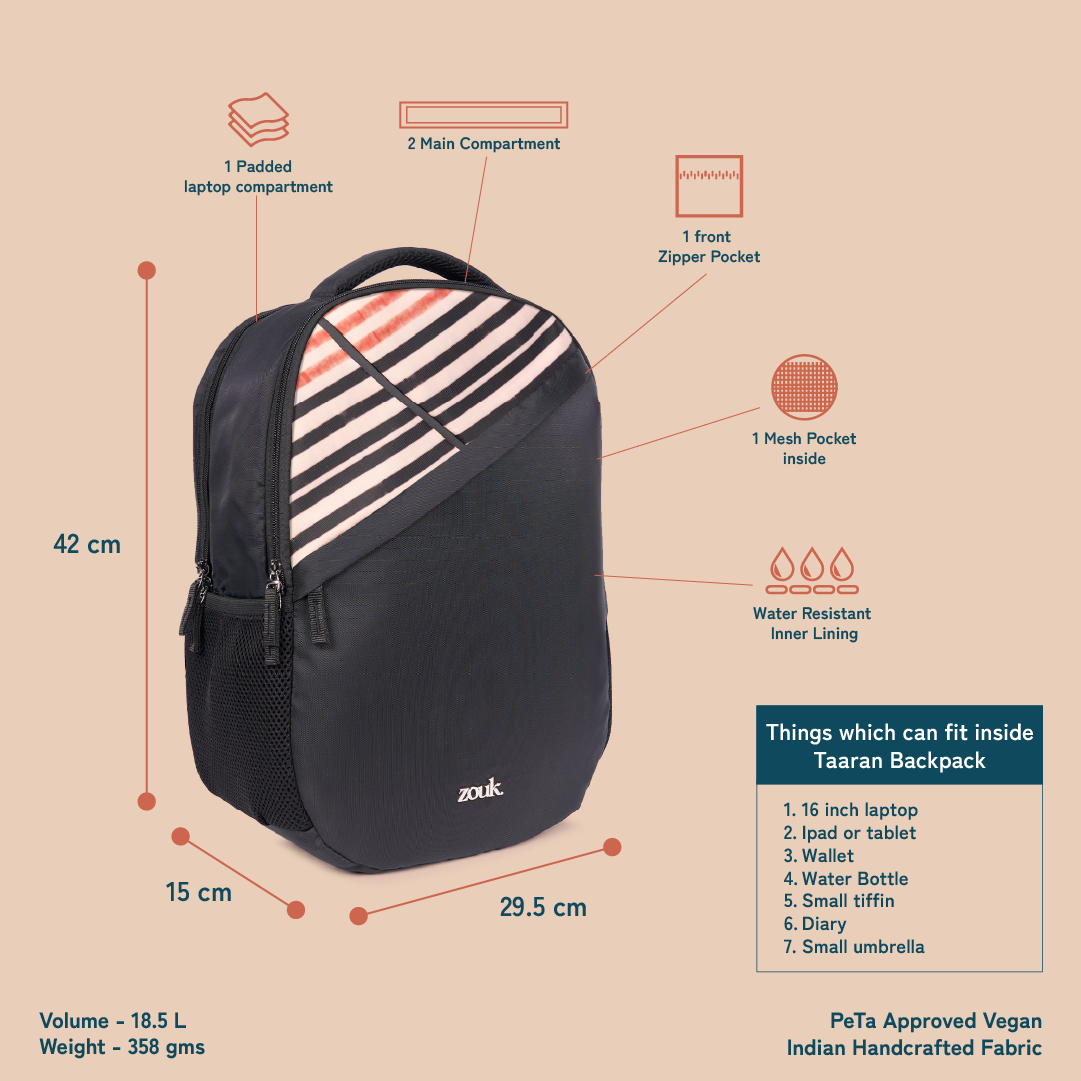 Taaran Backpack - Qutub Stripes