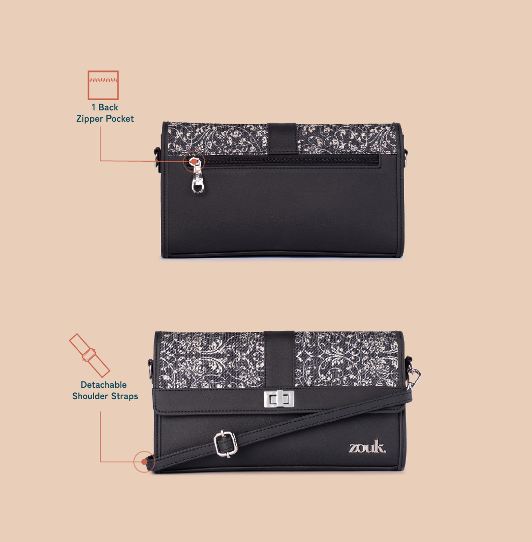 ZIP-Rhea Kapoor Tarini Clutch - Lattice Lace