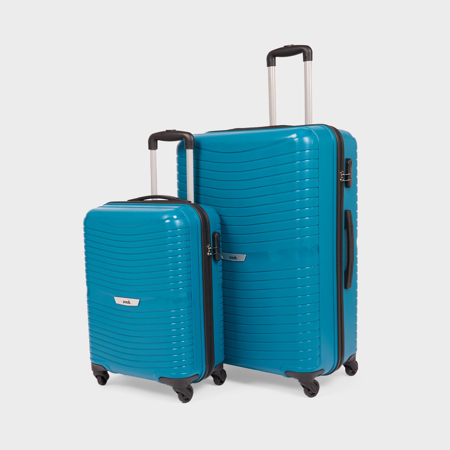 Teal Zoya Trolley Bag Combo (Cabin & Large)