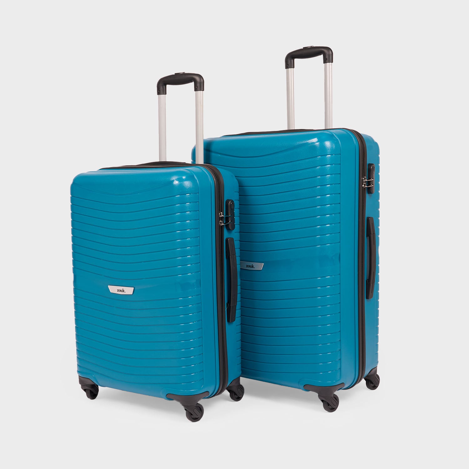 Teal Zoya Trolley Bag Combo (Medium & Large)