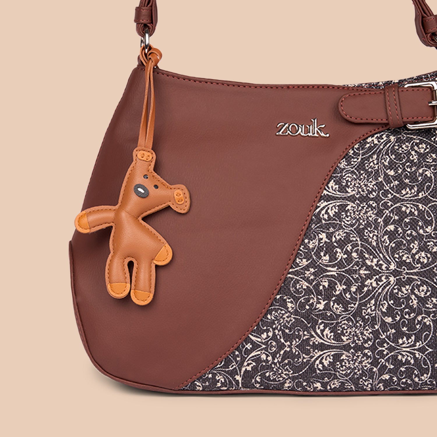 Teddy Bag Charm - Tan