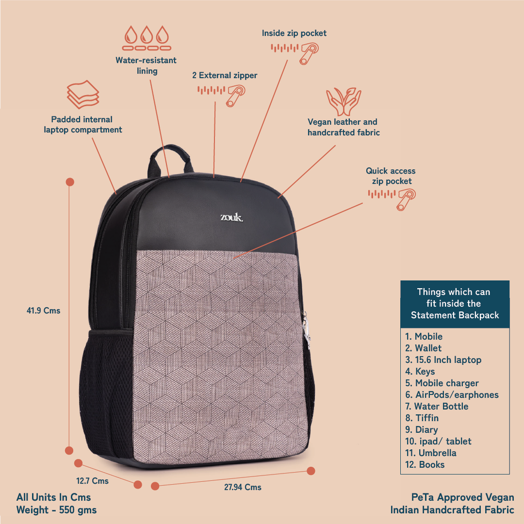 Travancore Texture Statement Backpack