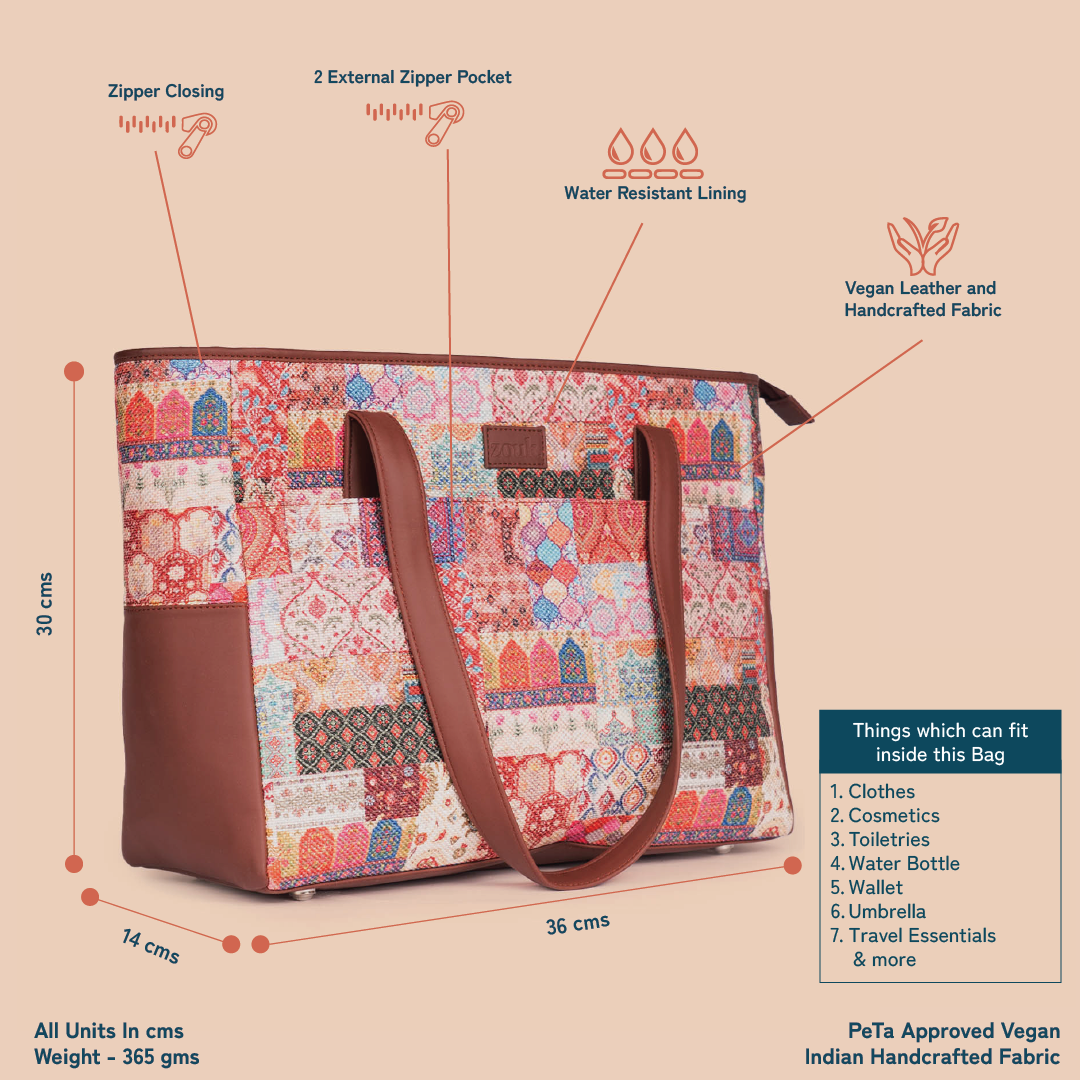 Travel Tote Bag - Kutch Gamthi