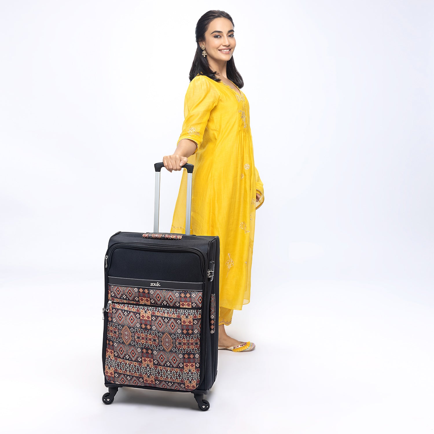 Banaras Elegance Avasa Trolley Bag (Black)