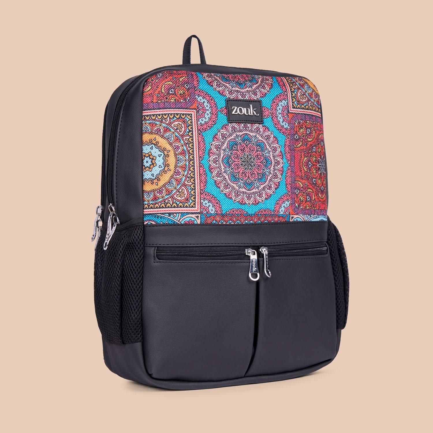 Multicolor Mandala Print Office Backpack