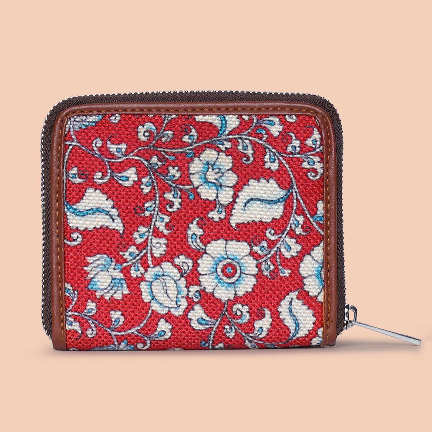 Chittoor Red Kalamkari Women's Mini Wallet