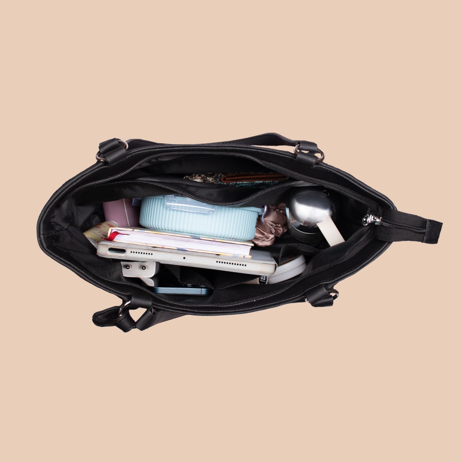 ZIP-Rhea Kapoor Naisha Tote Bag - Kovil Blue