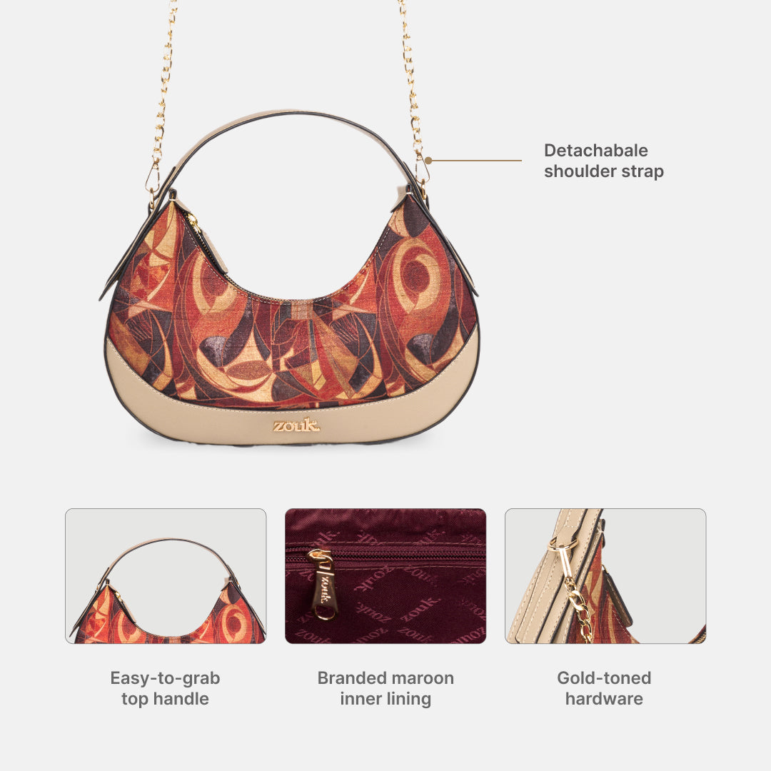 Auric Vanya Baguette (Beige Saffiano)