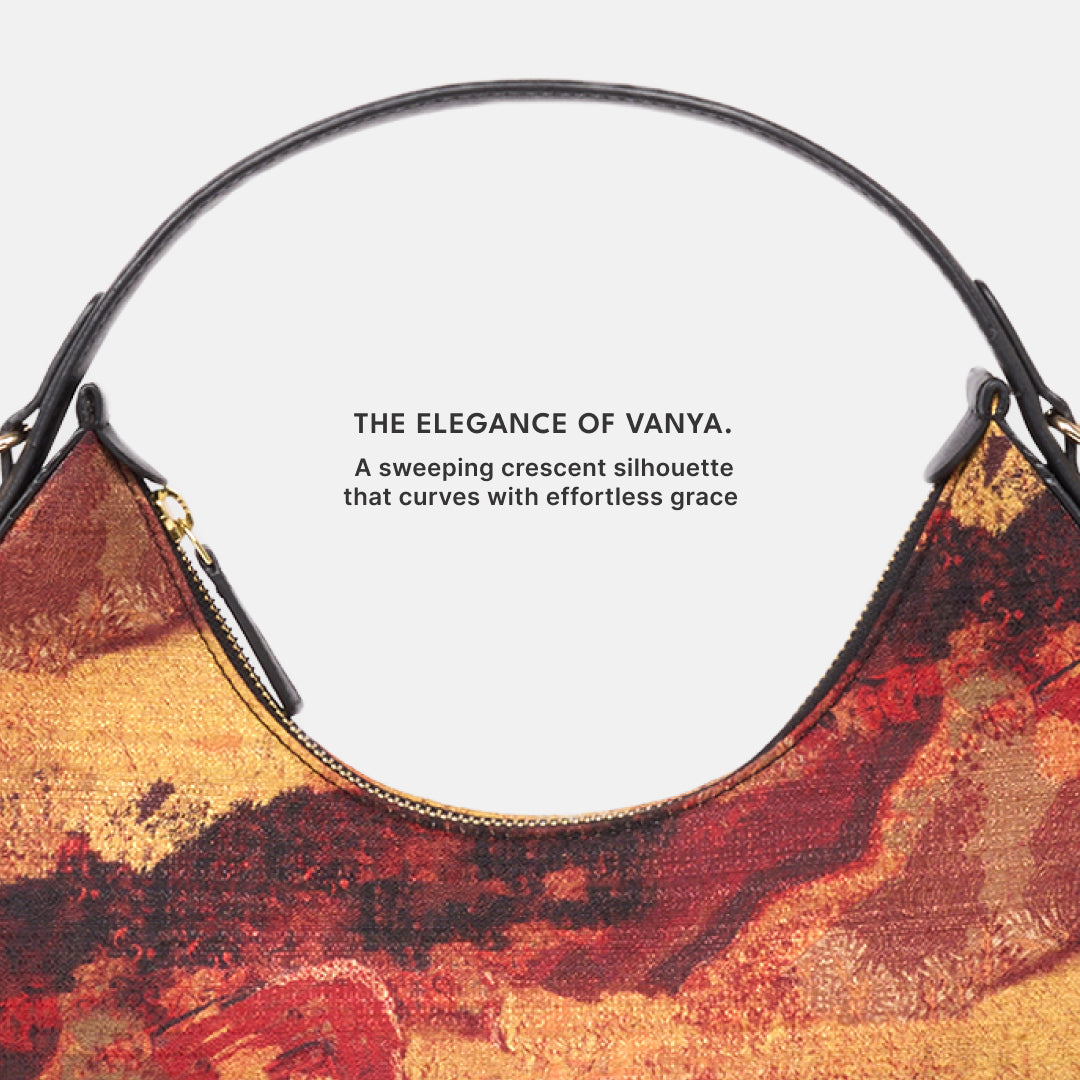 Citrine Vanya Baguette (Black Saffiano)