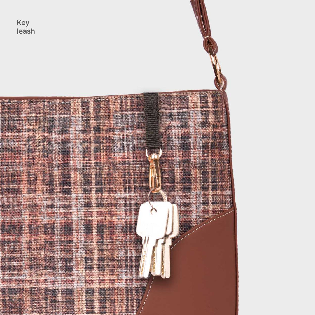Cashmere Noir (Copper) Vertical Office Tote (Brown)