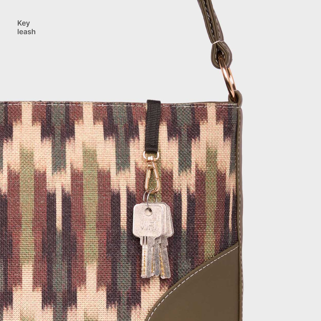 Cuttack Stripes Vertical Office Tote (Olive)