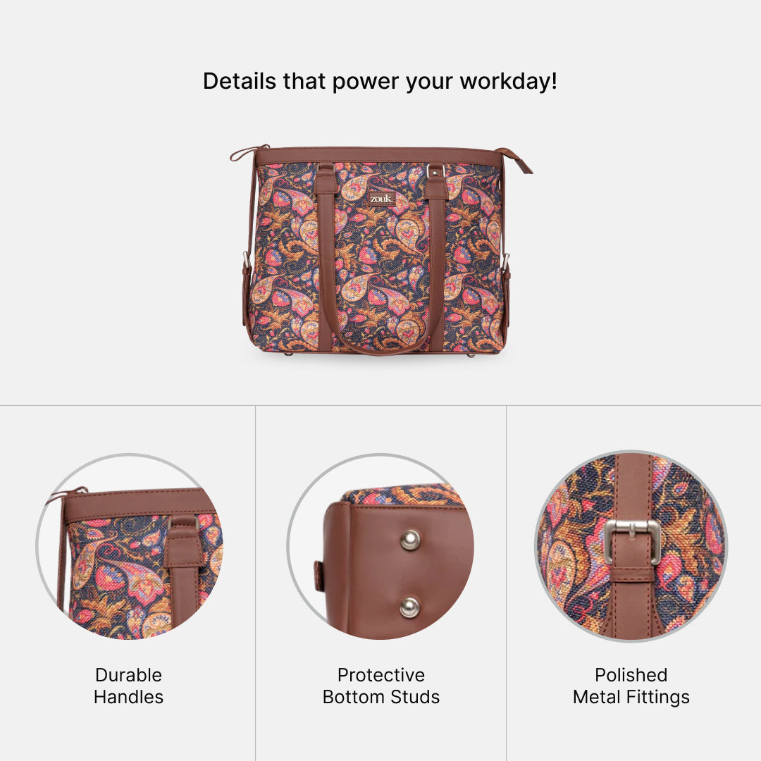 Paisley Print Women's Office Bag