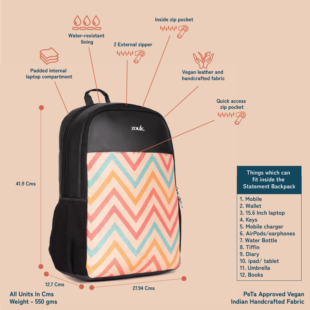 ZIP-WavBeach Statement Backpack