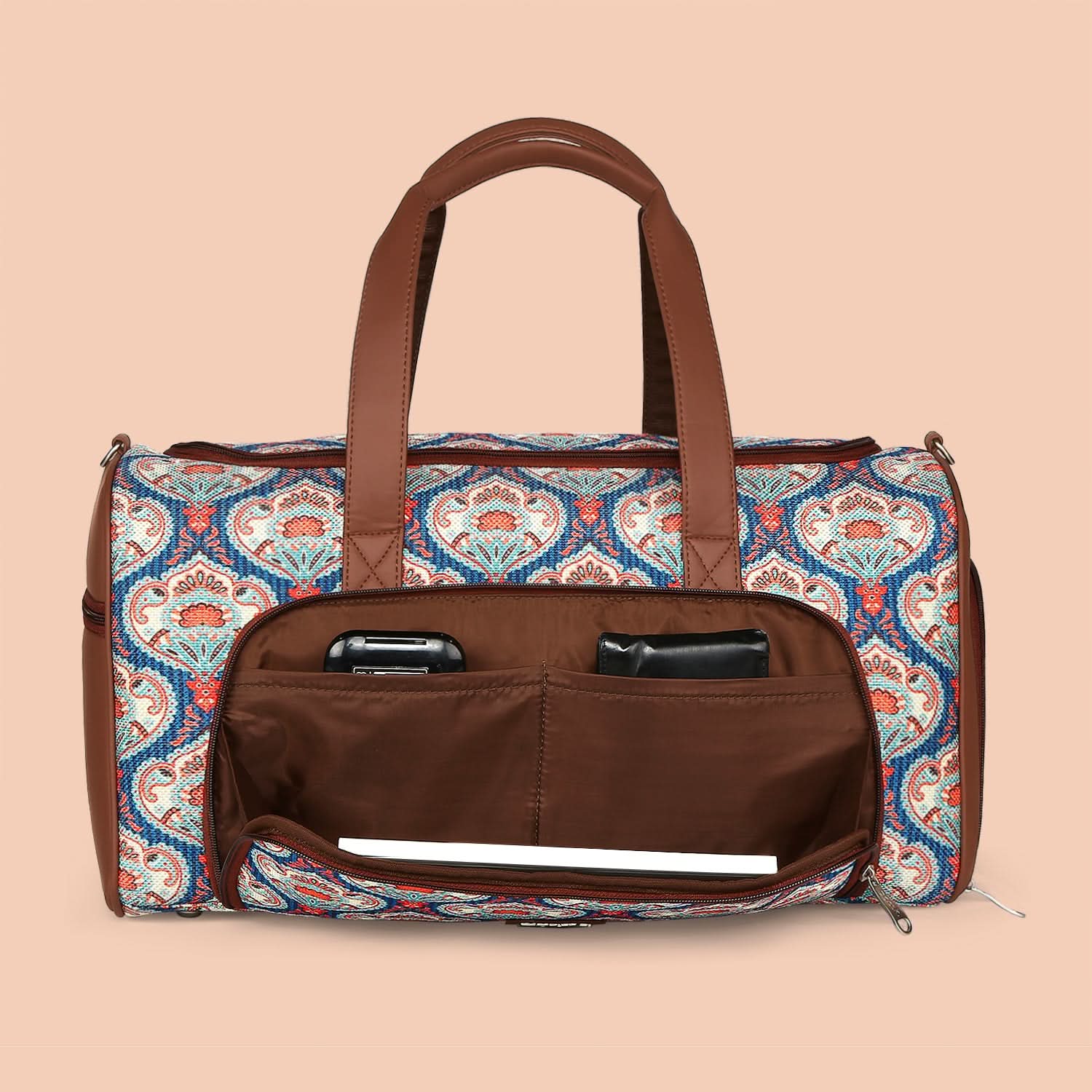 Kovil Blue Weekender Duffle Bag