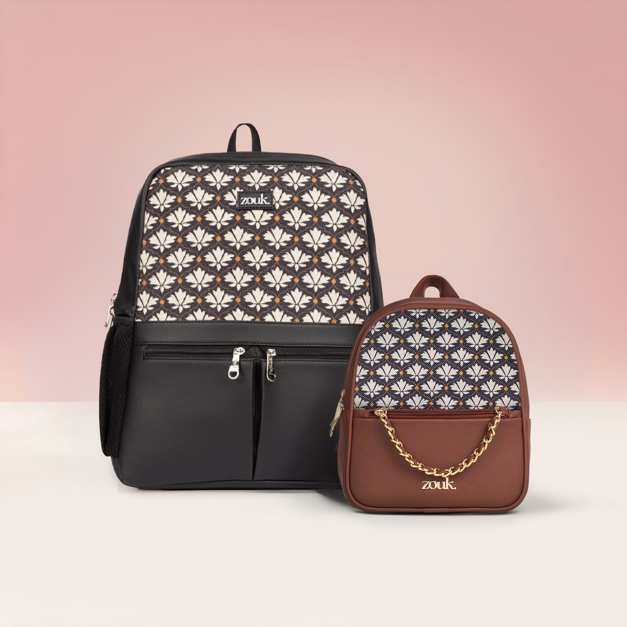 Bidri Kaise Mayra Mini-Daypack & Office Backpack Combo