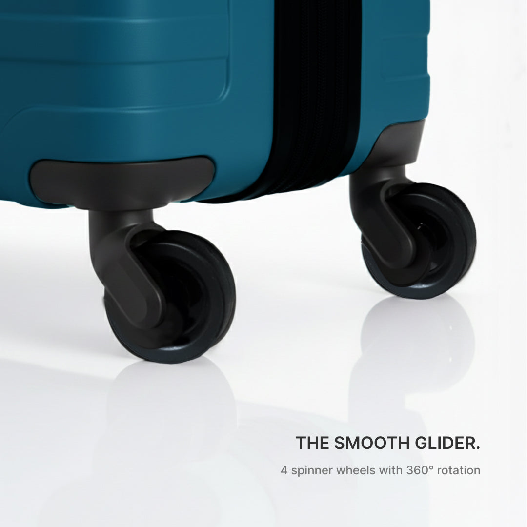 Teal Zoya Trolley Bag Combo (Cabin & Medium)