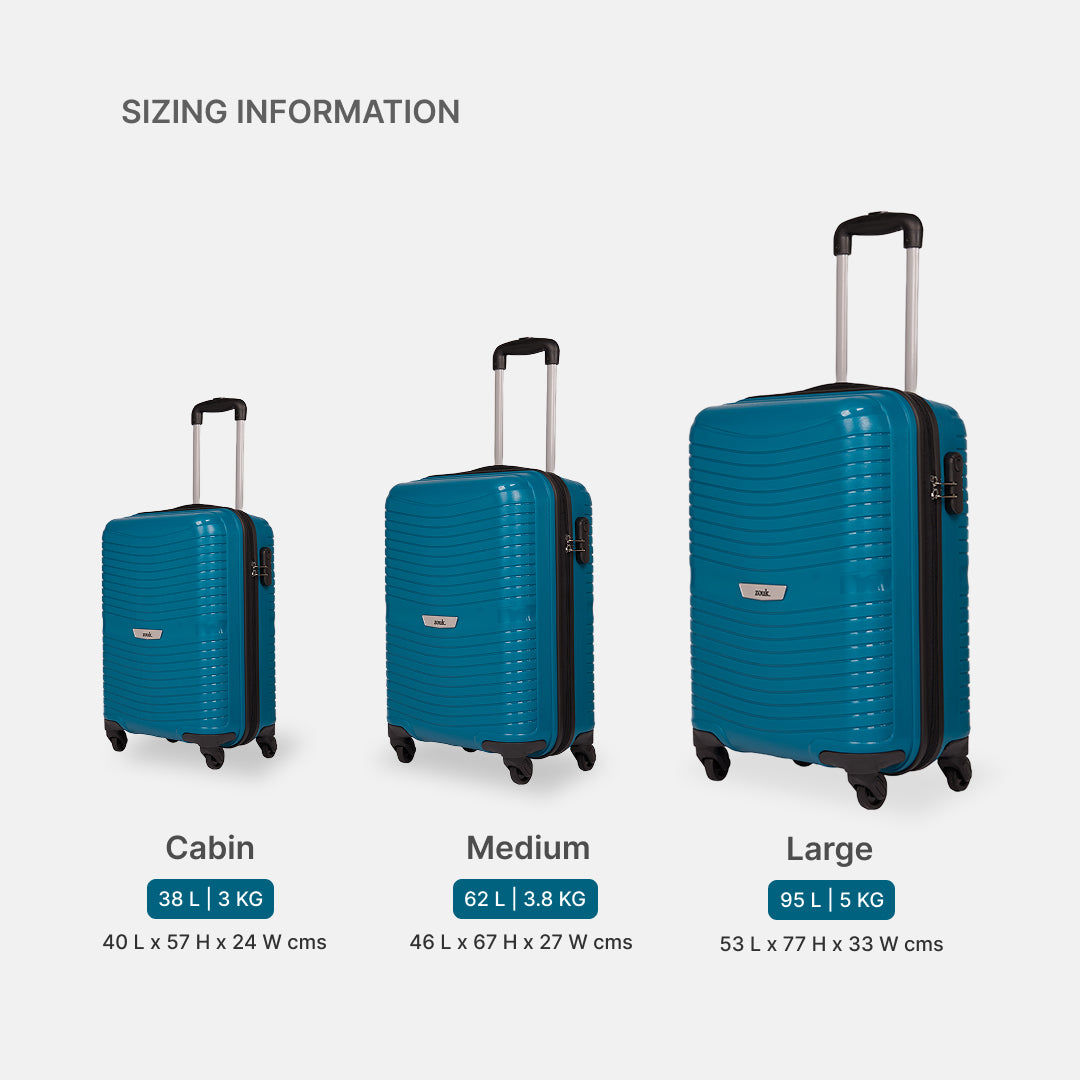 Teal Zoya Trolley Bag (Cabin)