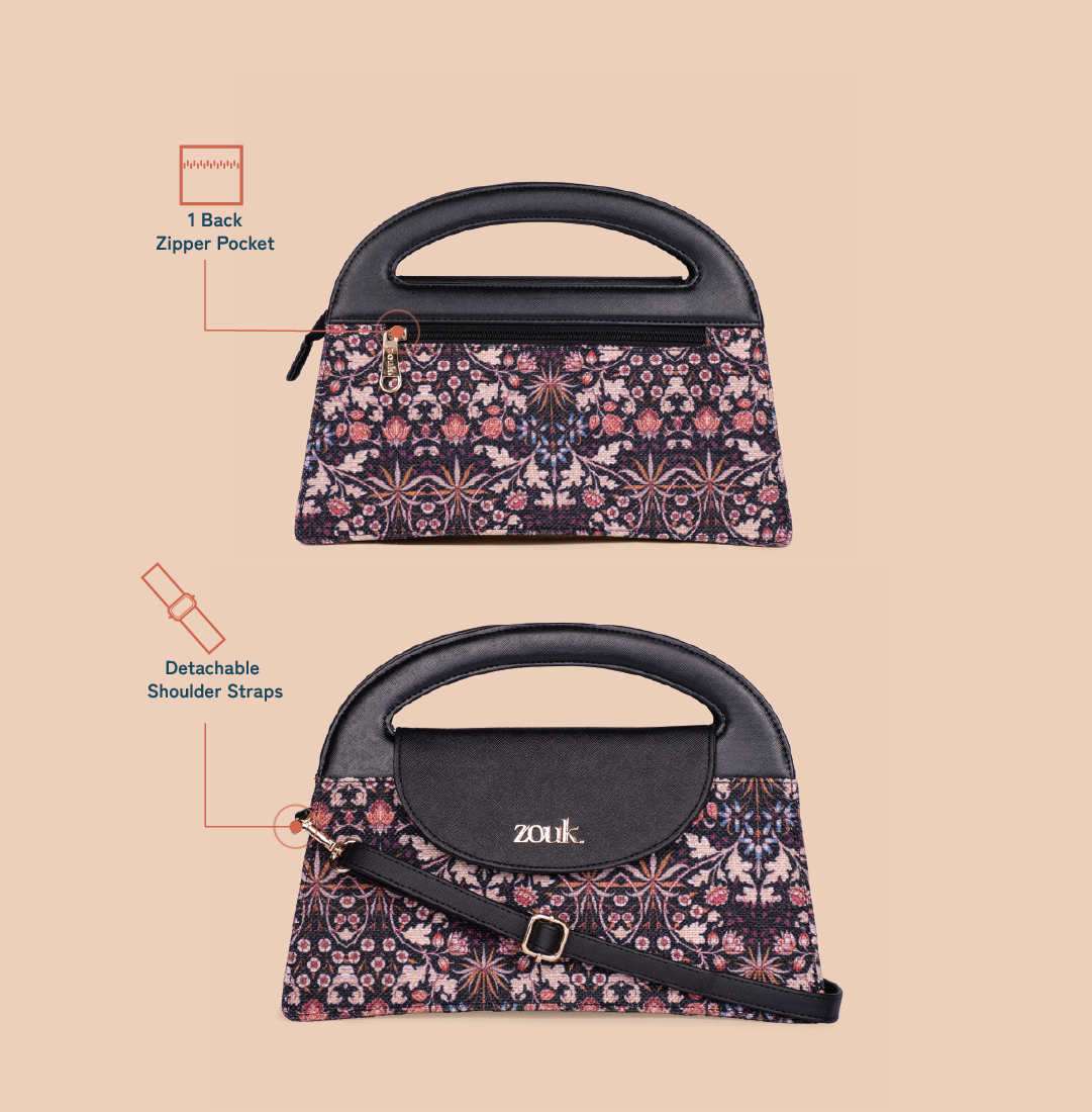 Rhea Kapoor Ziya Sling Bag - Kashmir Blooms