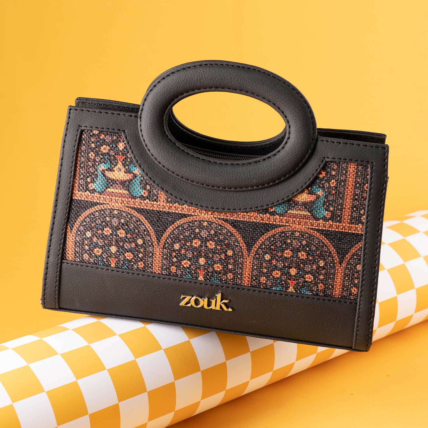 Zoe Sling Bag - Royal Indian Peacock Motif