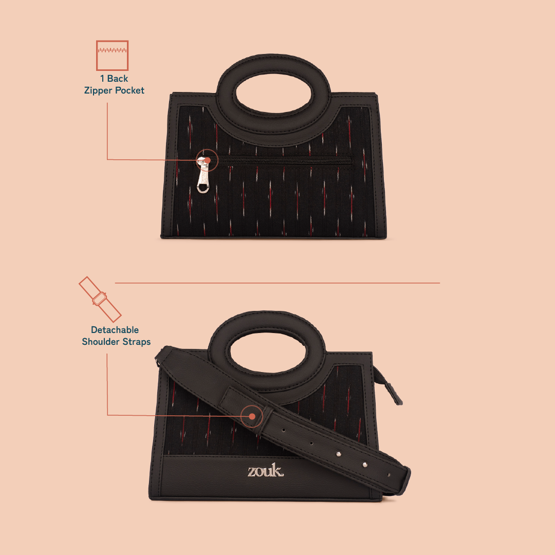 Zoe Sling Bag - Ikat GreRed