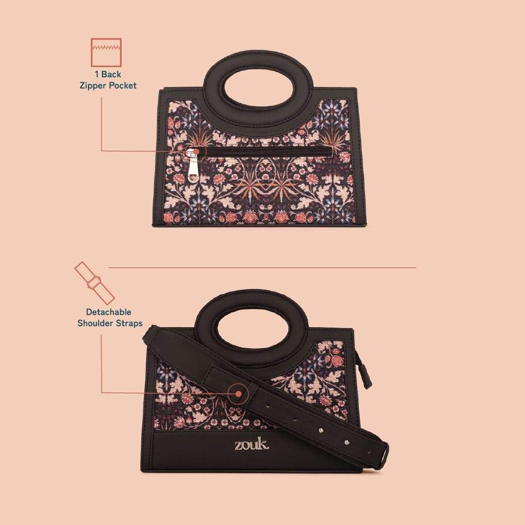 ZIP-Zoe Sling Bag - Kashmir Blooms