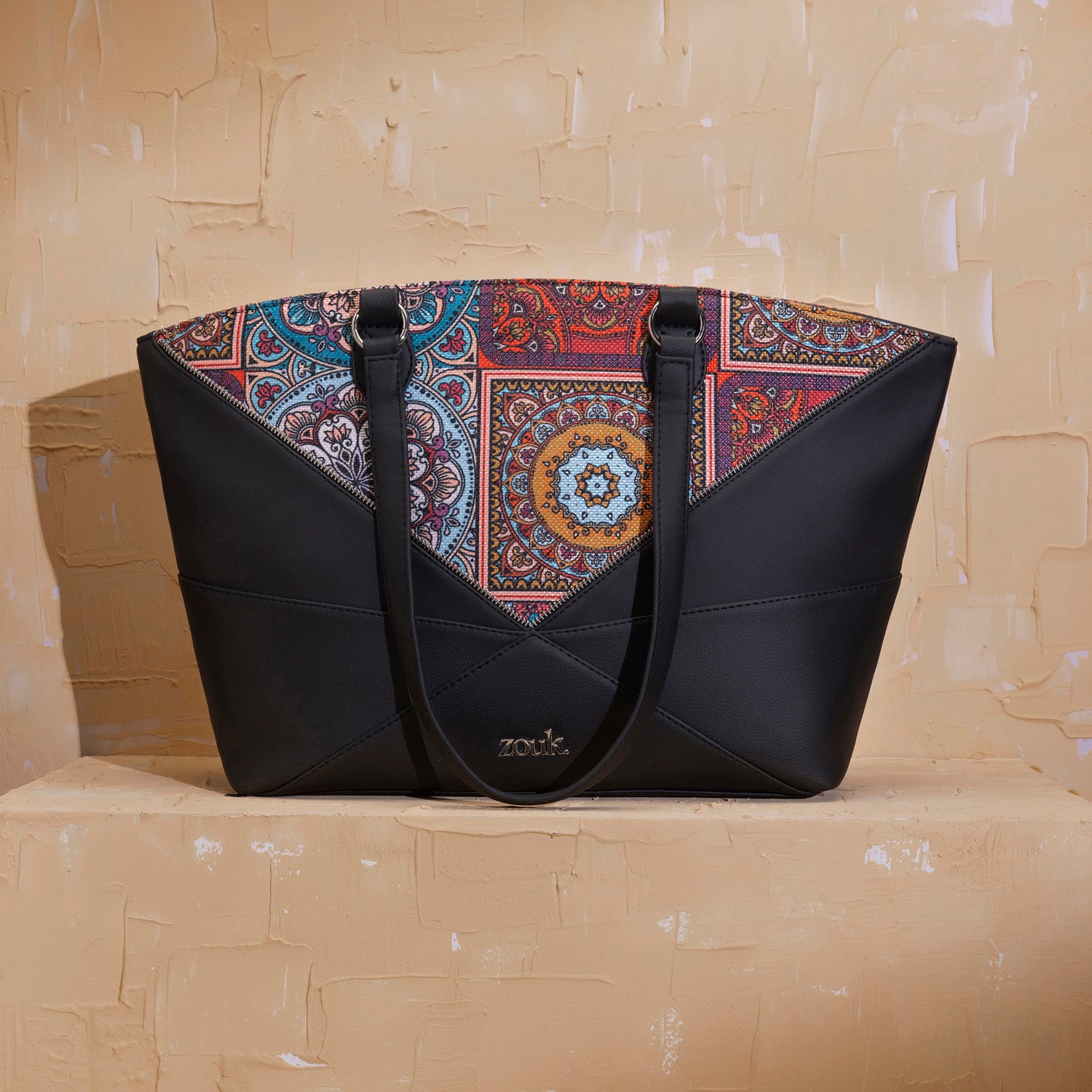 Rhea Kapoor Tote Bag - Multicolor Mandala Print