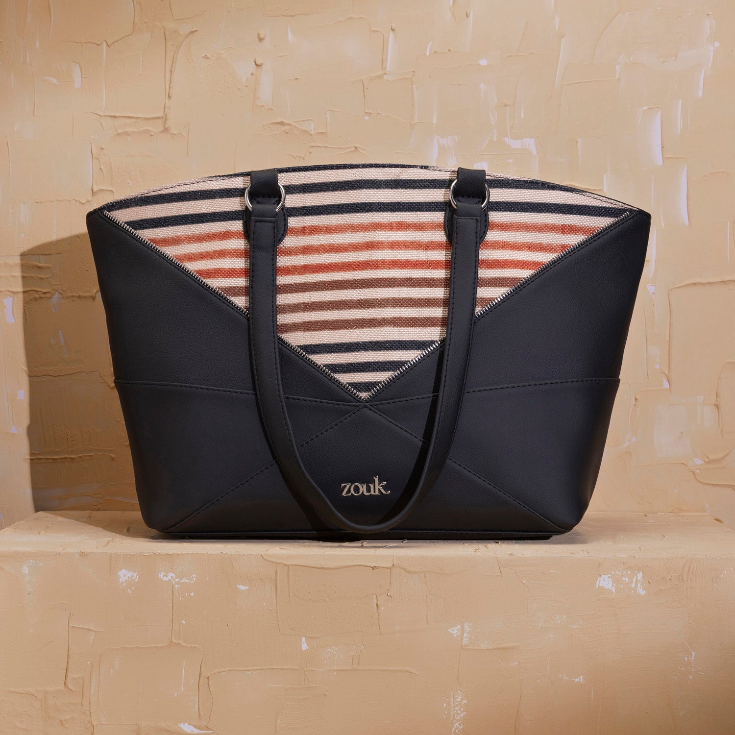Rhea Kapoor Tote Bag - Qutub Stripes