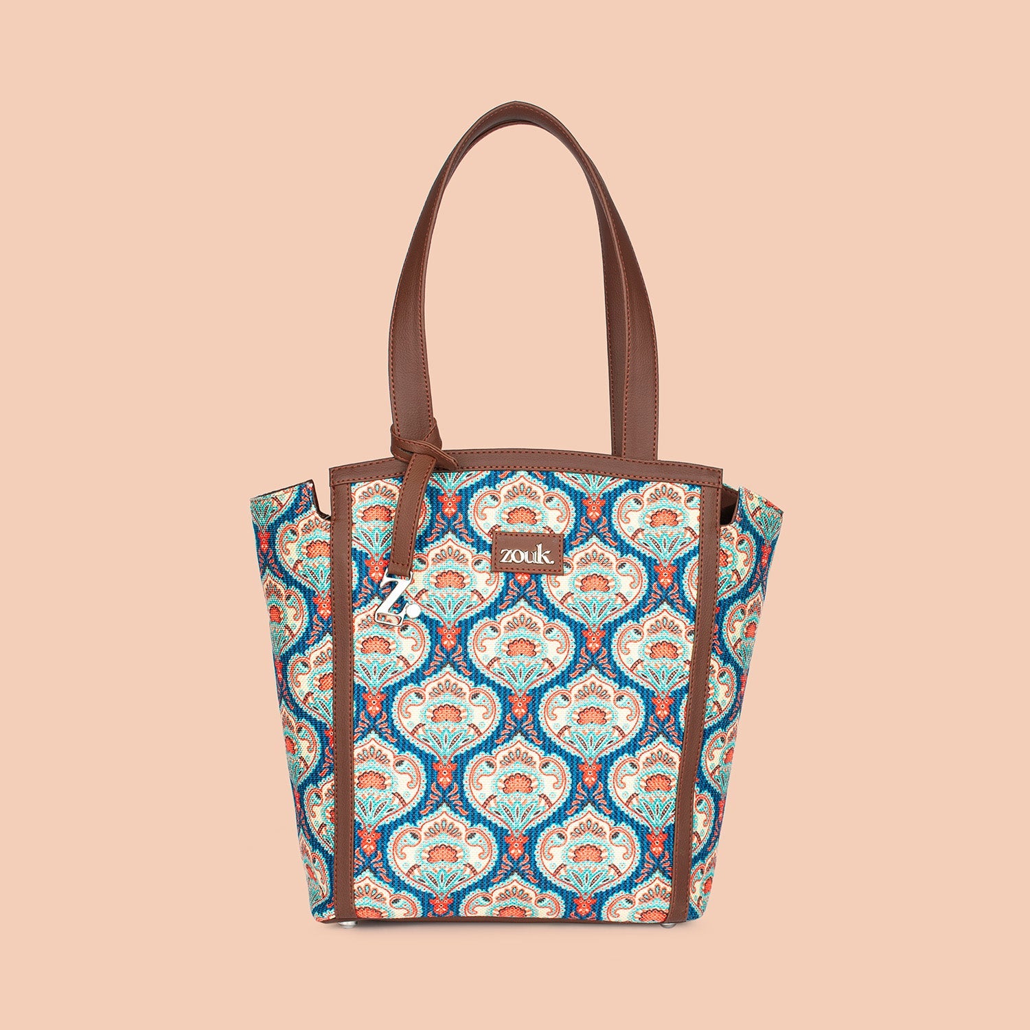 ZIP-Rhea Kapoor Adira Tote Bag - Kovil Blue