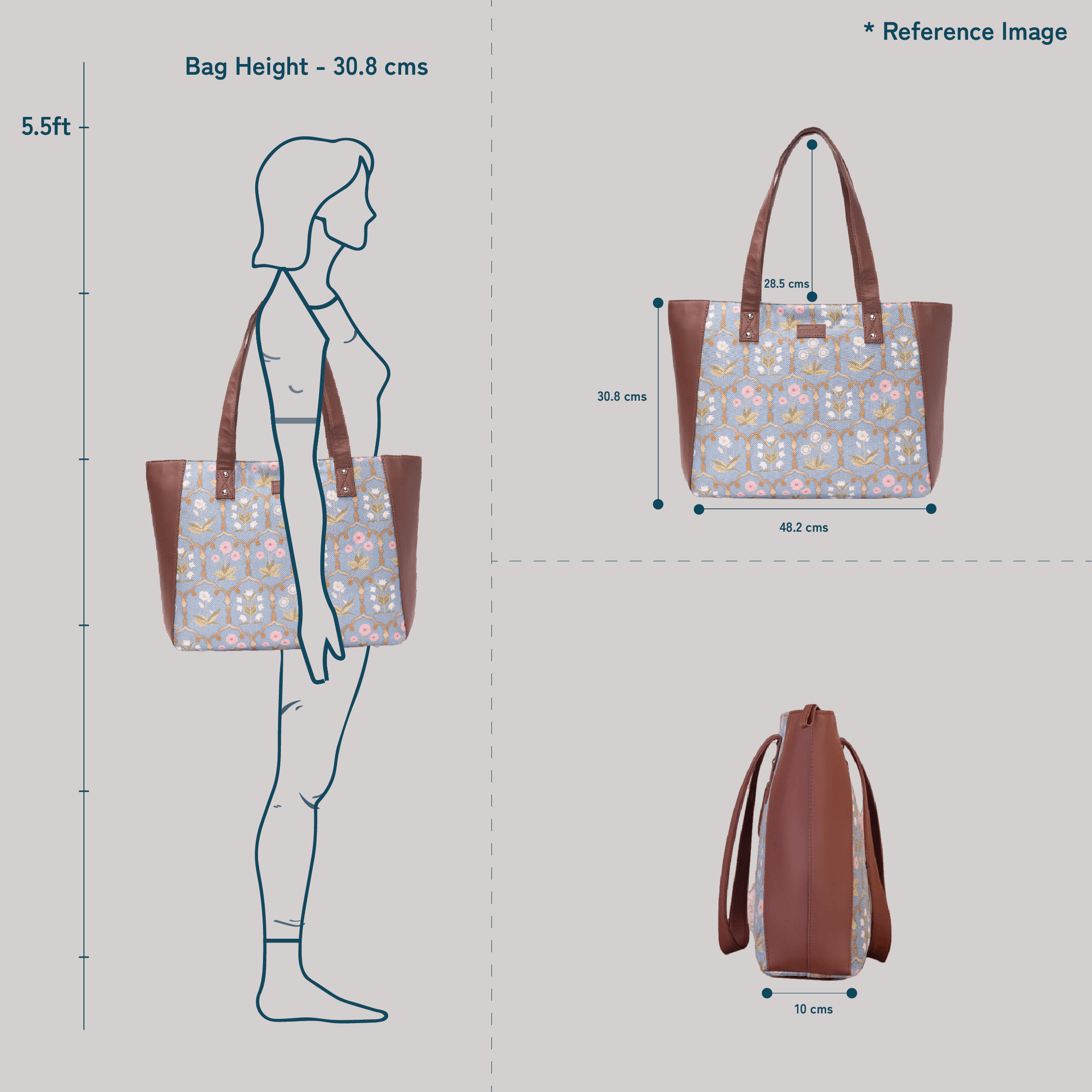 Tidal Wave Side Tote Bag