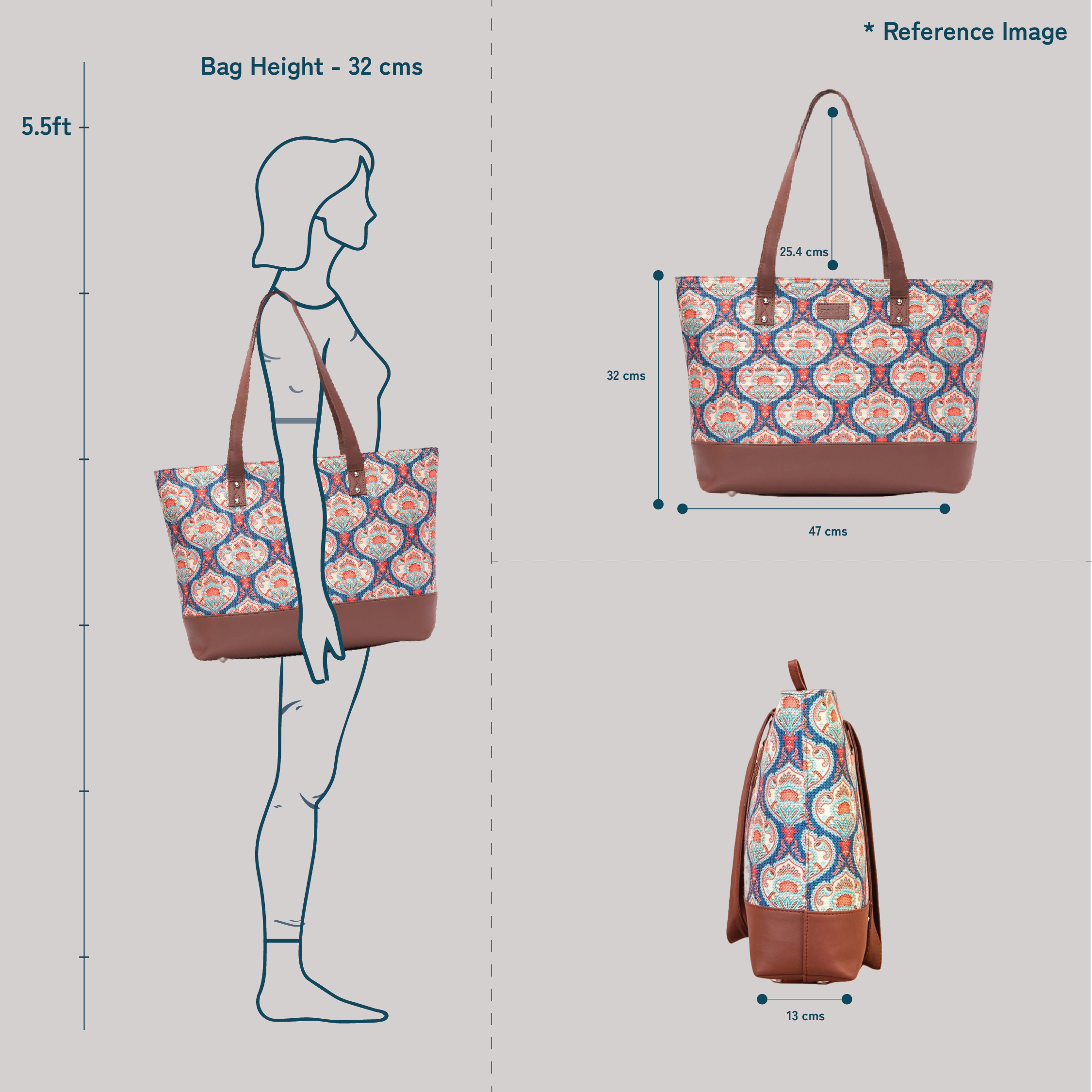 FloMotif Shoulder Tote Bag