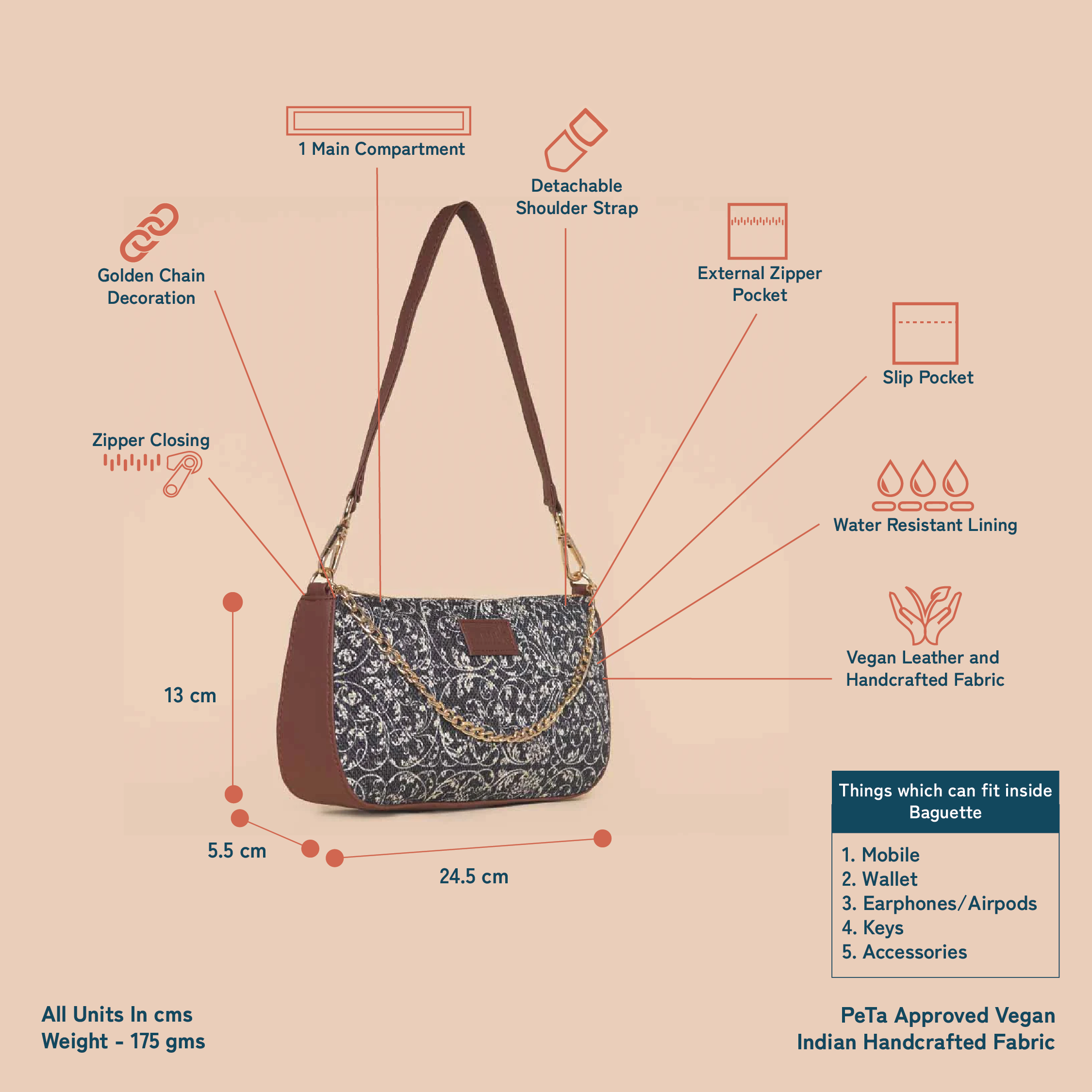 Lattice Lace Baguette