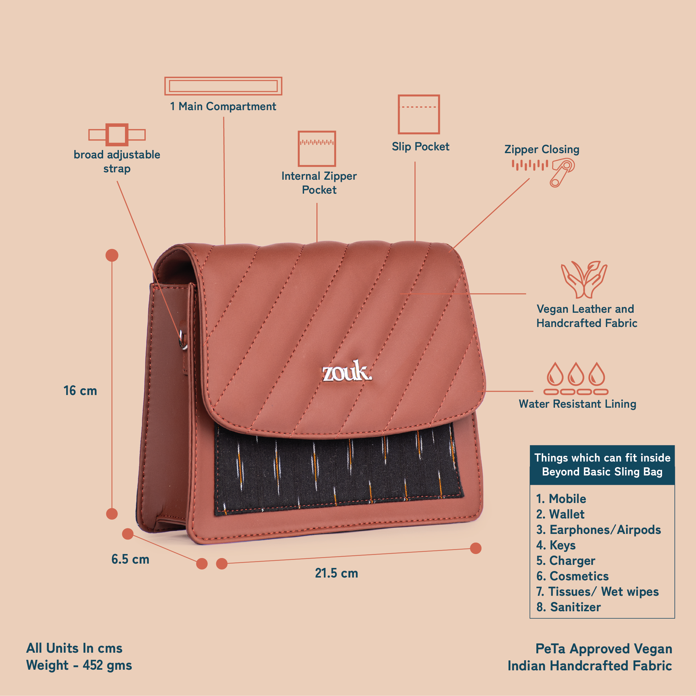 ZIP-Ikat GreRe Beyond Basic Sling Bag