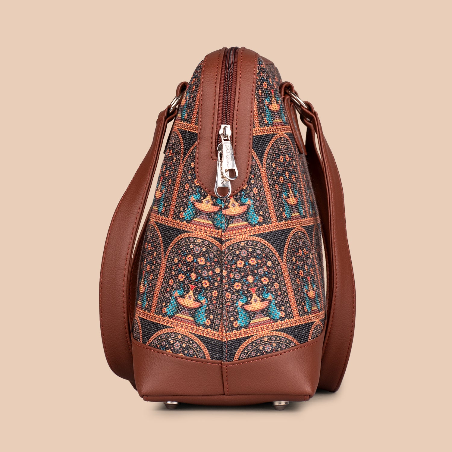 Royal Indian Peacock Motif Carry All Work Bag