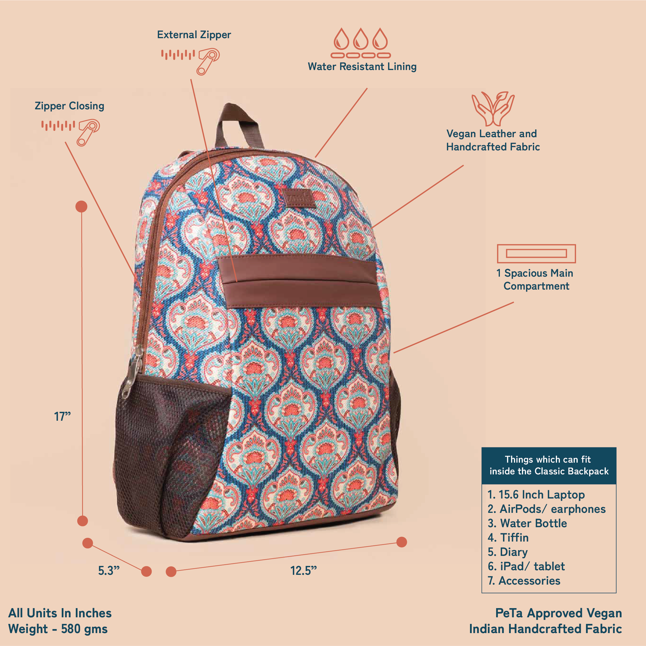 Kovil Blue Classic Backpack