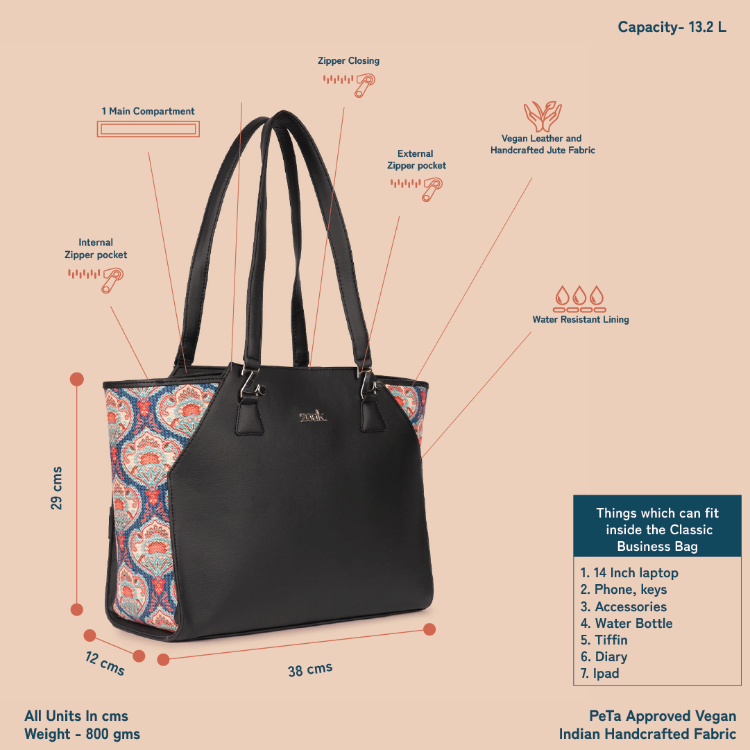 ZIP-Kovil Blue Classic Business Bag