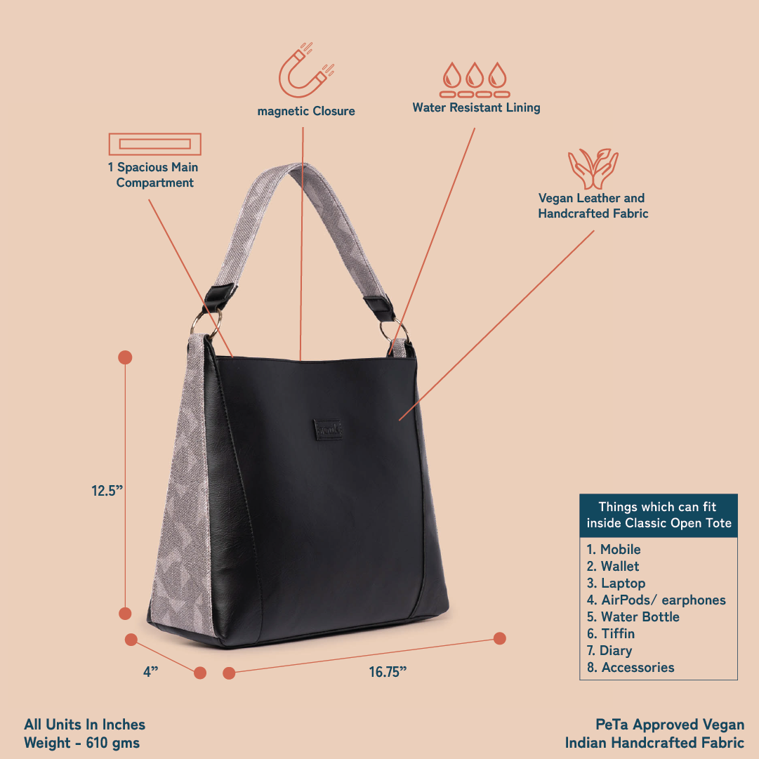 Aravalli Abstract Classic Open Tote