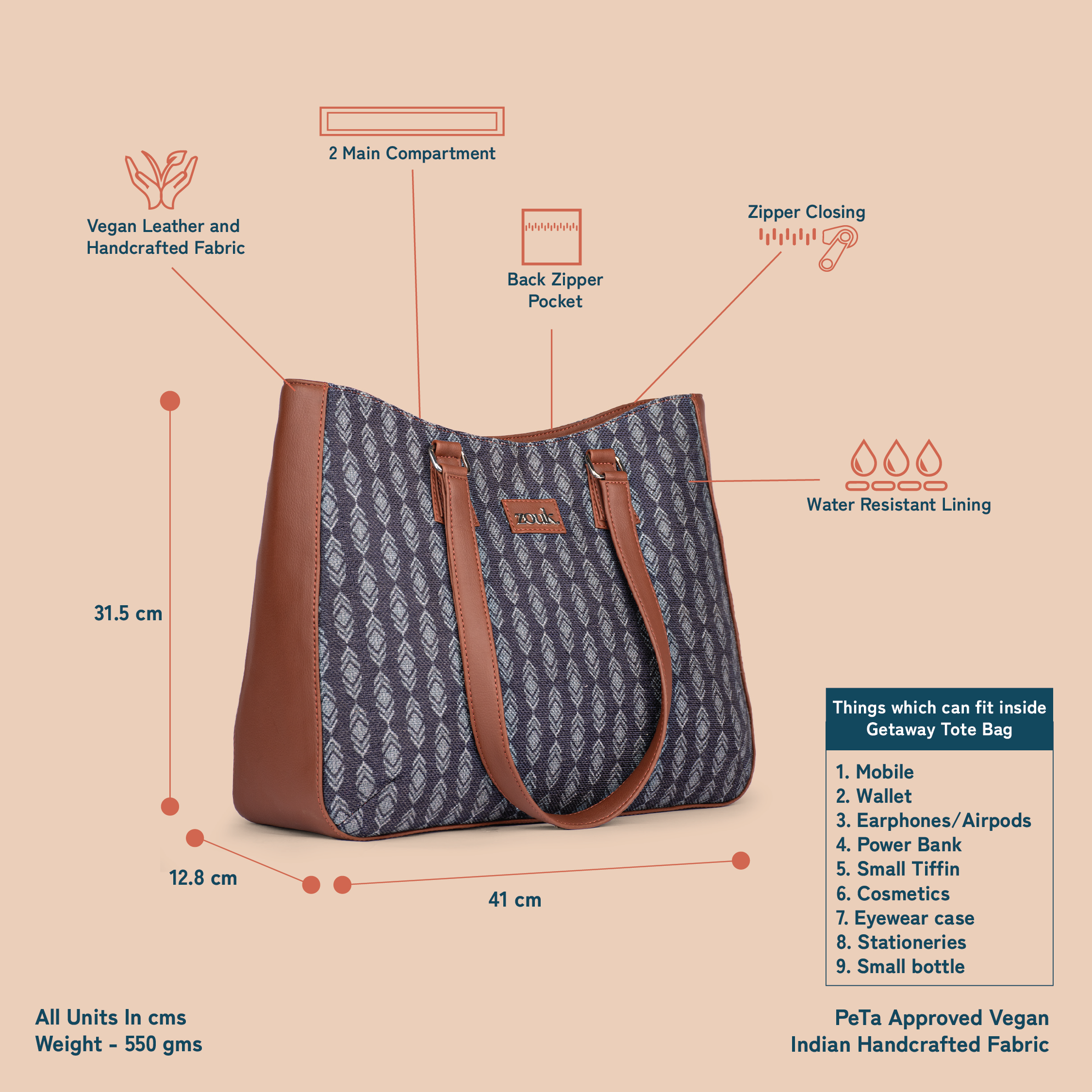 Hyderabad Ikat Getaway Handbag