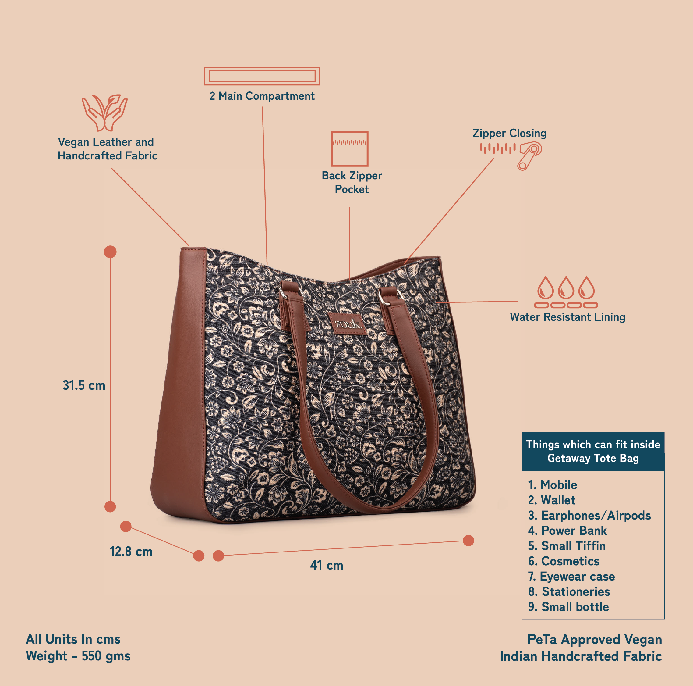 ZIP-FloMotif Getaway Handbag