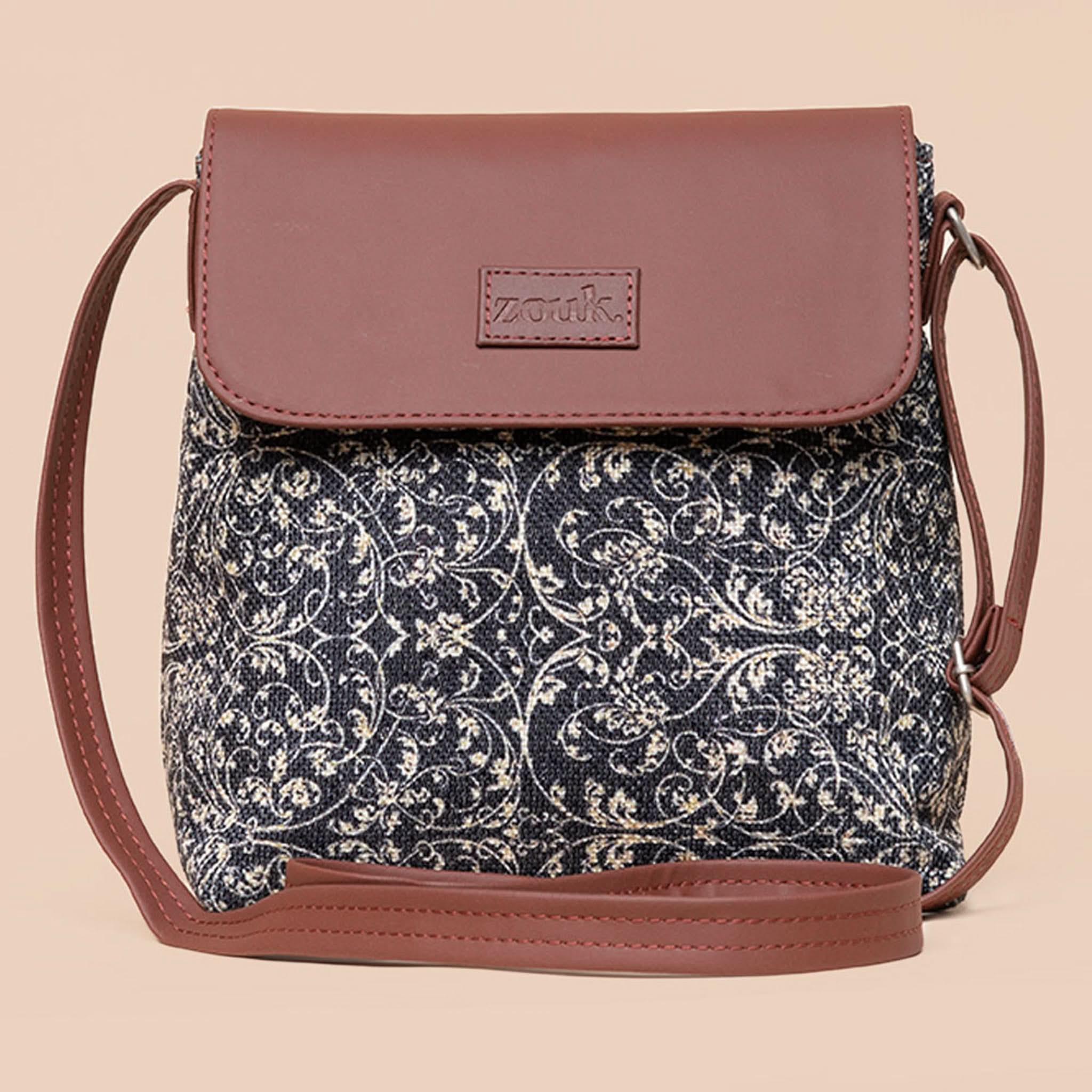 FloMotif & Lattice Lace - SAK Satchel & Flap Sling Bag Combo