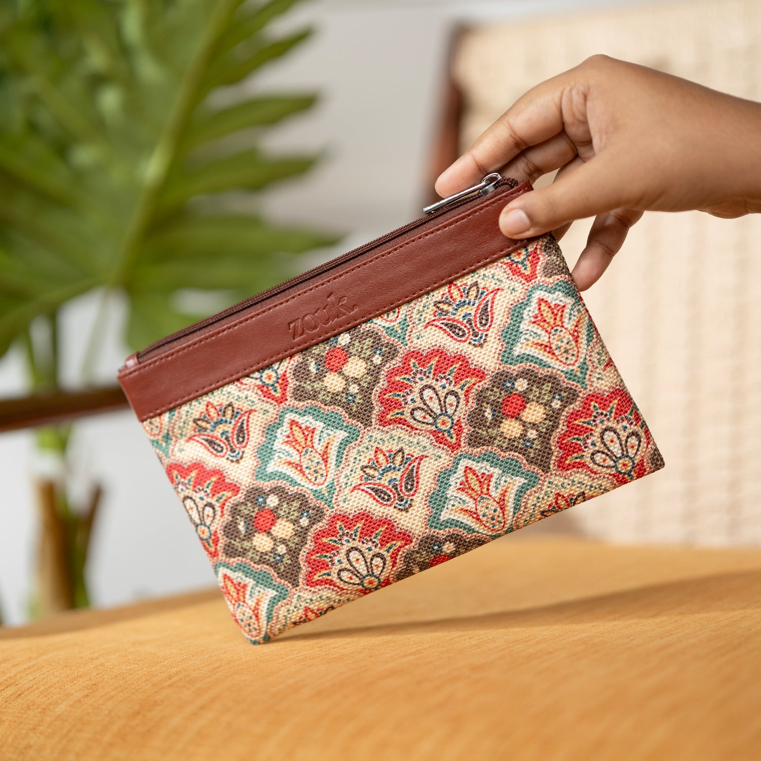 Mughal Art Multicolor Cosmetic Pouch