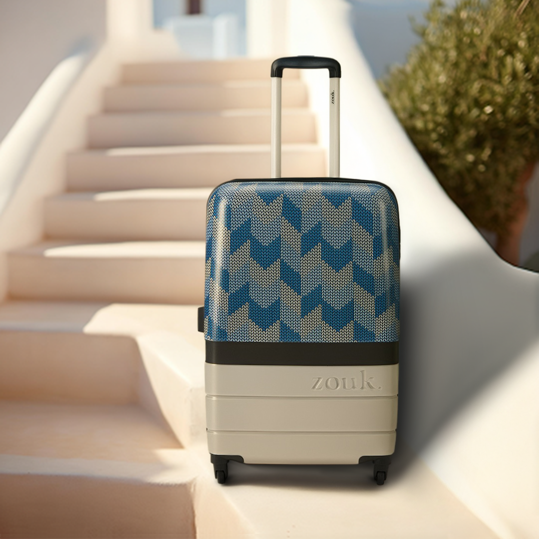 Himachal Chevron Grey Raahi Trolley Bag (Medium)