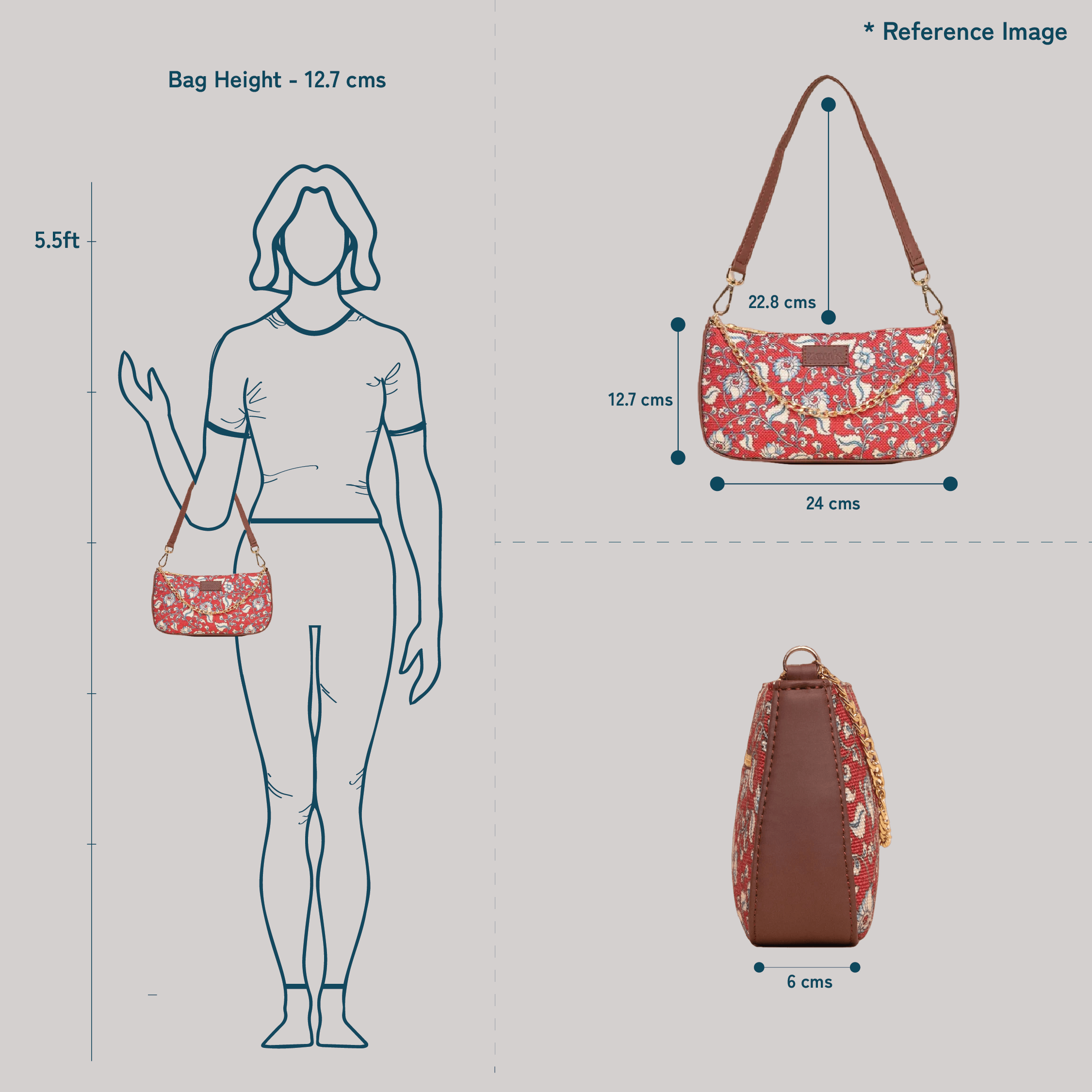 Paisley Print Baguette