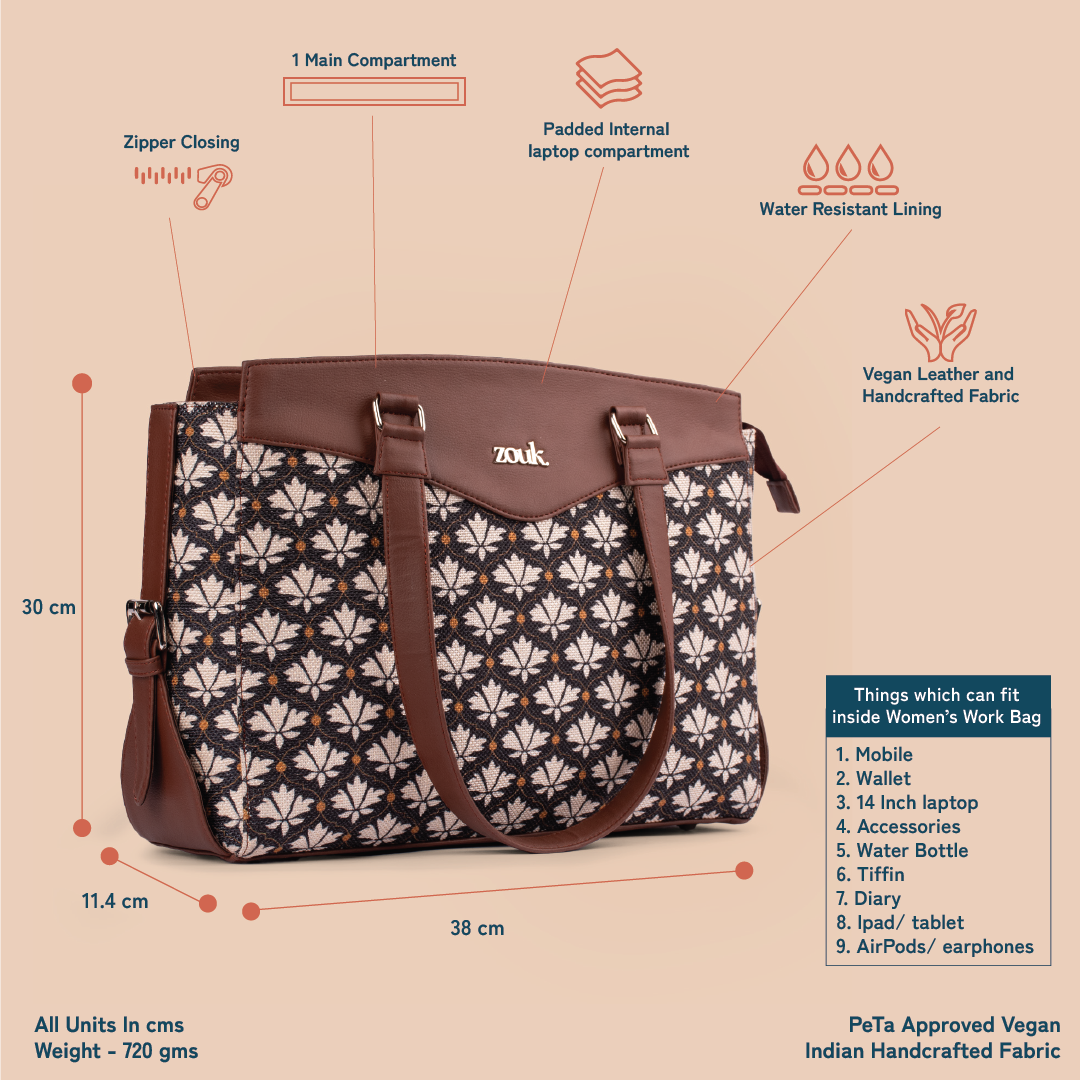 Bidri Kaiser Women's Work Bag Brown